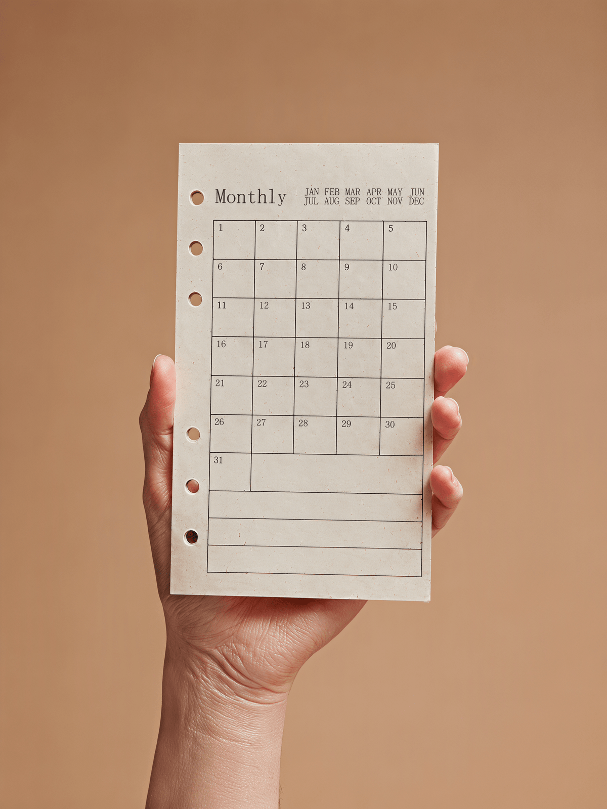 Monthly Tracker Art Paper