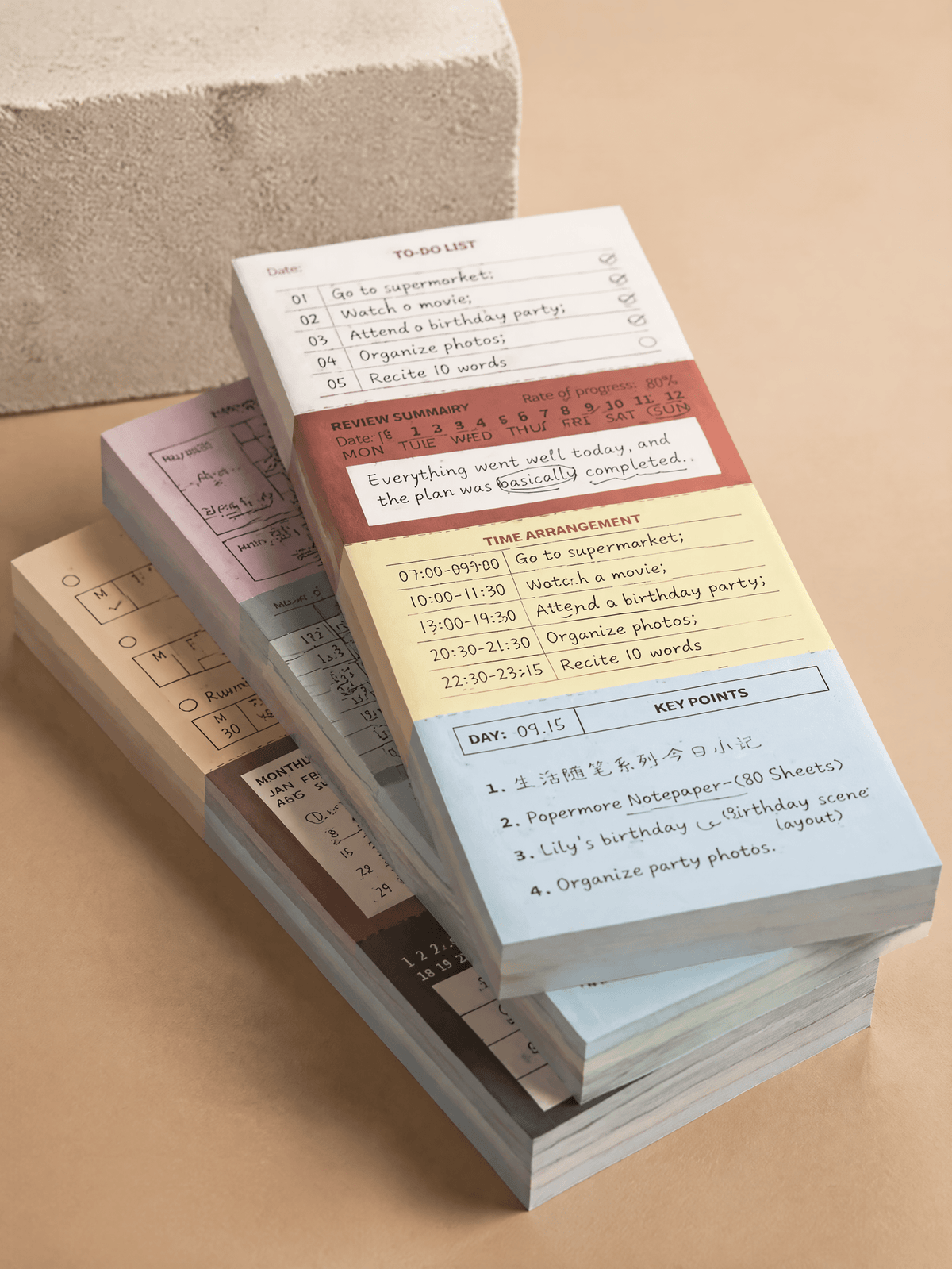 Daily Planner Memo Pad