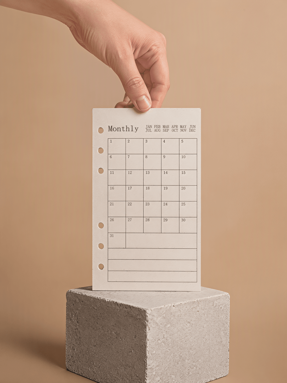 Monthly Tracker Art Paper