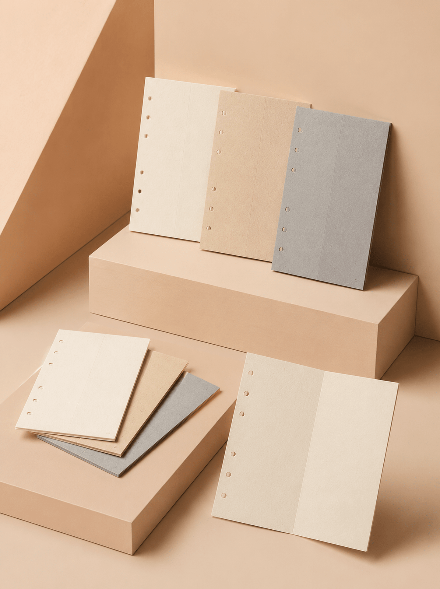 Double-fold refill pages