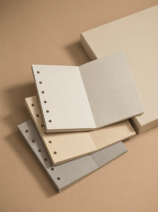 Double-fold refill pages