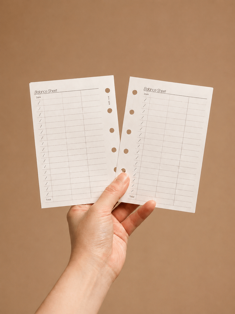 Refill Paper Balance Sheet
