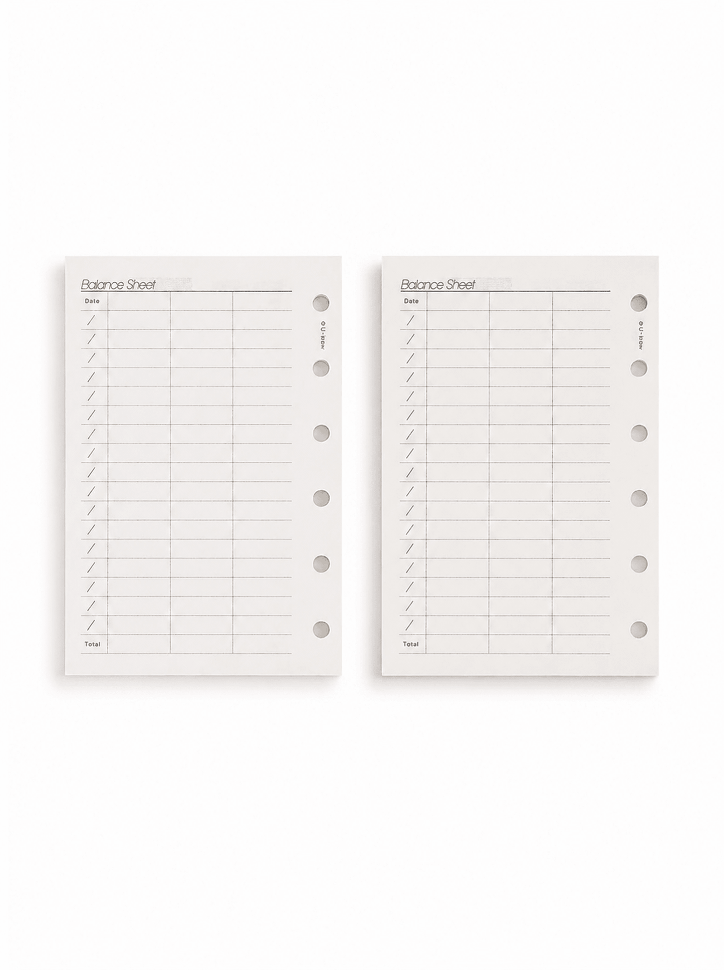 Refill Paper Balance Sheet