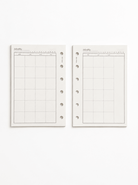 Refill Paper Monthly Planner