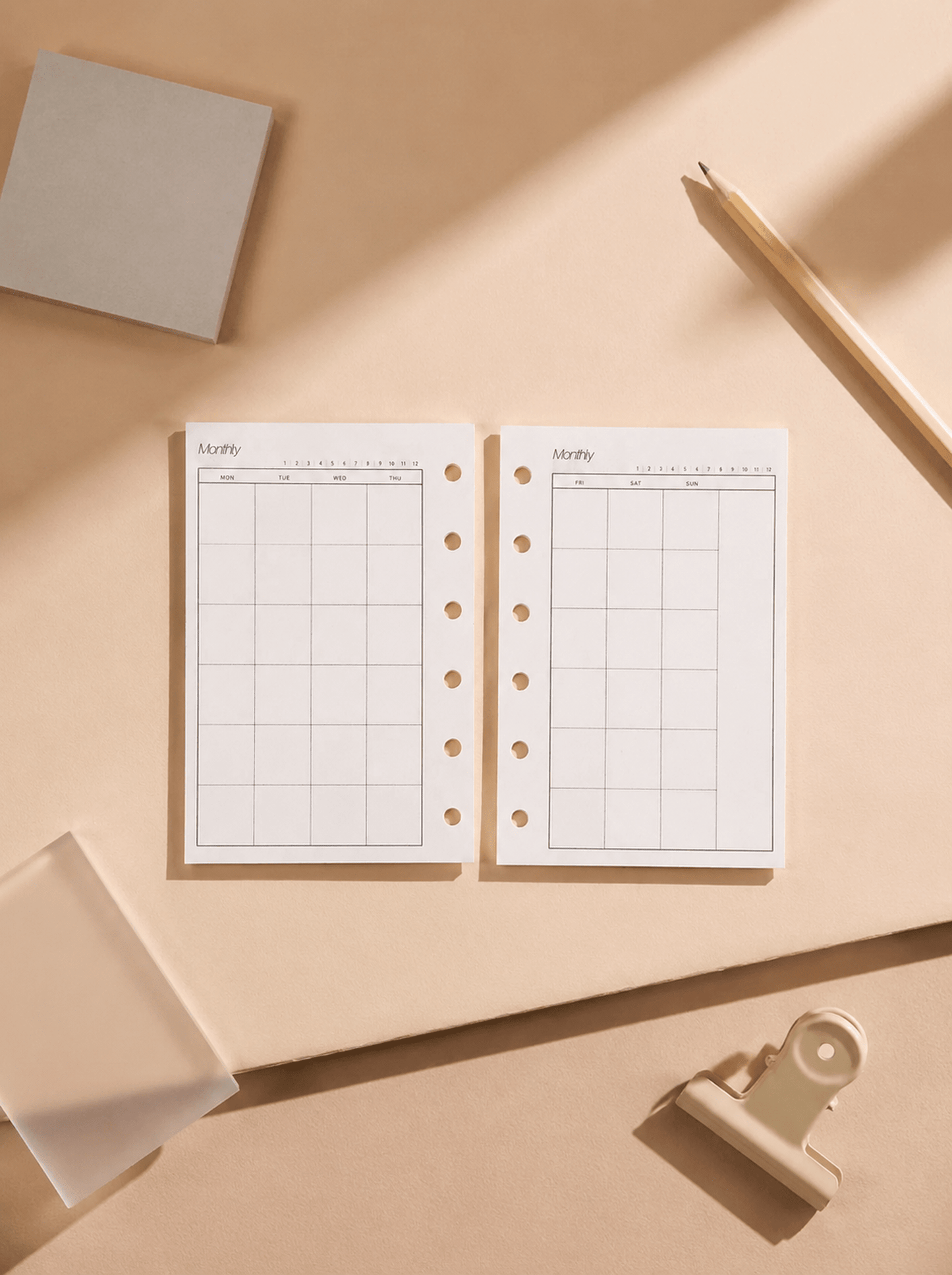 Refill Paper Monthly Planner