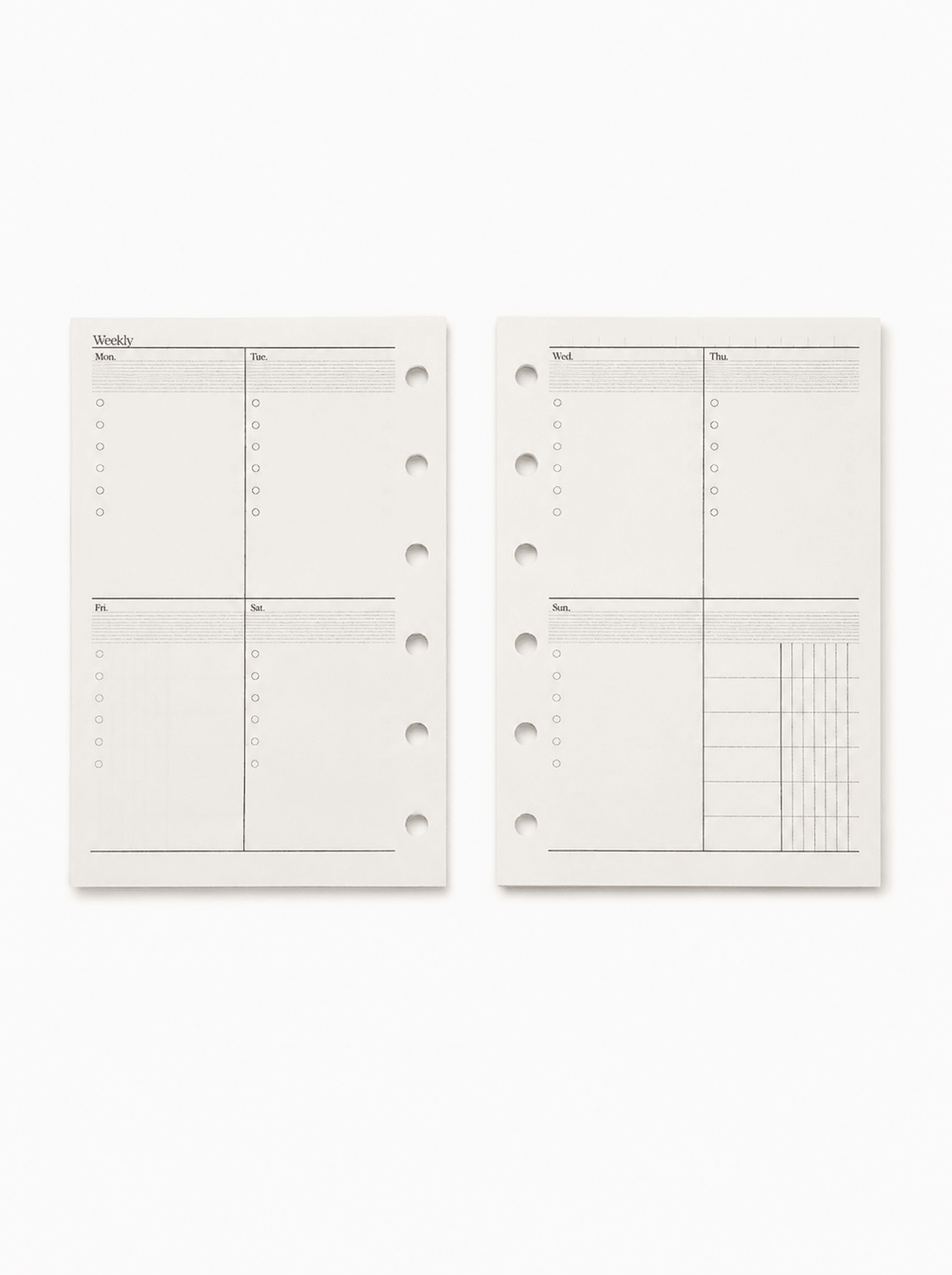 Refill Paper Weekly Planner